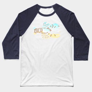 Modern Pixel Sea Lobster Baseball T-Shirt